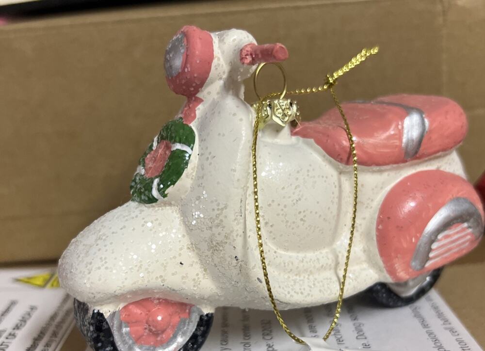 Wondershop Vespa Scooter Christmas Ornament Pink NWT